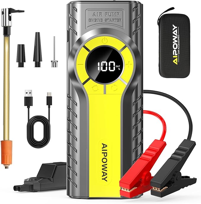 Car Jump Starter with Air Compressor,7000A Jump